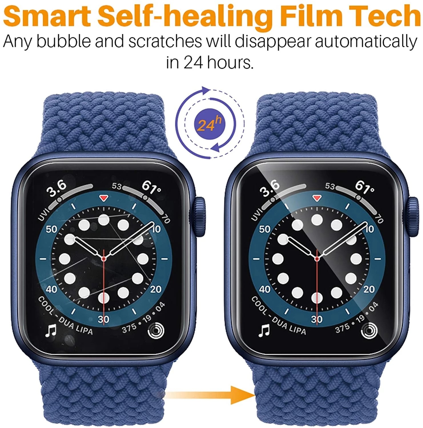 For Apple Watch 7 45mm 41mm Screen Protectors for iWatch Series 6 SE 5 4 3 2 1 38mm 42mm 40mm 44mm Hydrogel Protective Film