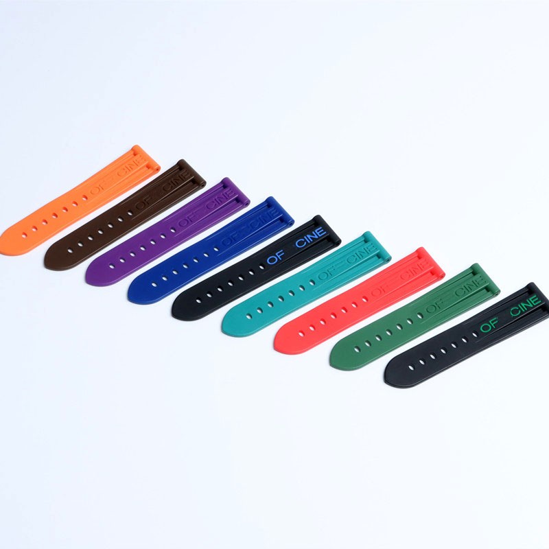 24mm Black Blue Red Orange Gray Purple Watch Band Silicone Rubber Watchband Fit For Panerai Strap Tools Pin Buckle Tools