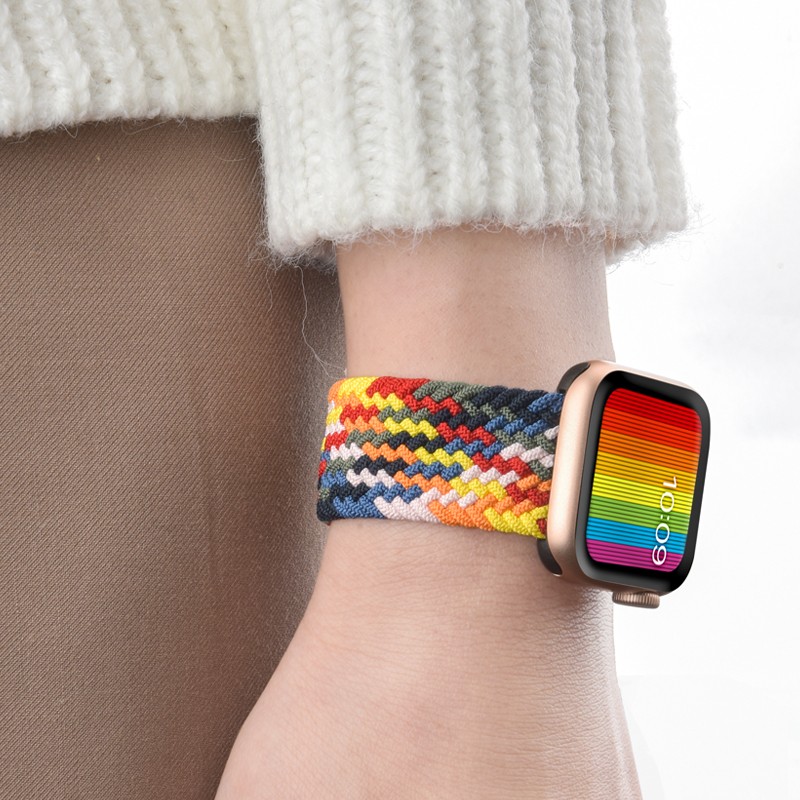 Braided Solo Loop Ring for Apple Watch Iwatch Serie 7 6 5 4 3 2 1 SE 40 41mm 42mm 44mm 45mm Applewatch Strap Bracelet Watchbands