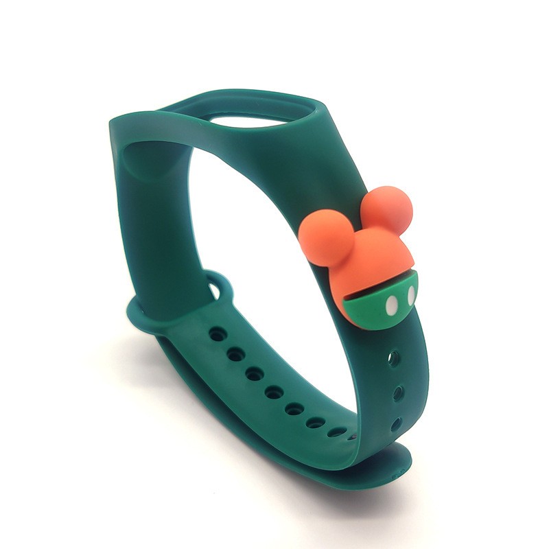 Disney Mickey Minnie Strap For Xiaomi Mi Band 4 3 5 6 Watch Strap Silicone Bracelet Replacement For Xiaomi Band Wristband