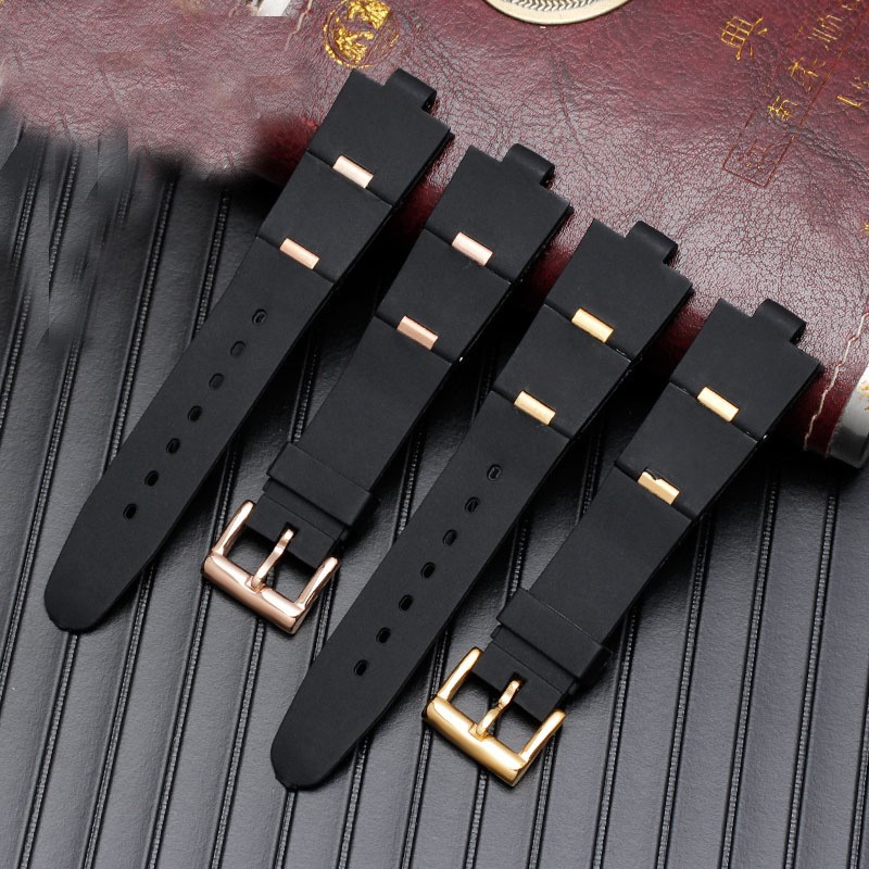 Silicone Watches Barselite Watch Accessories Band for bvlωdp42c14svdgmt Convex 8mm Rubber Strap Watch Men and Women 2 Types