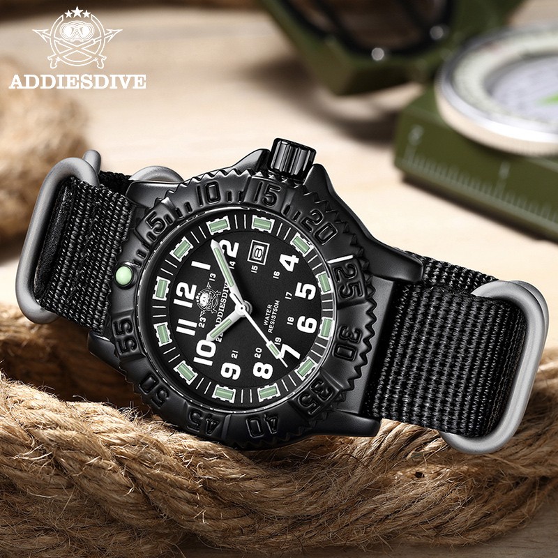 Addies-Men's Military Quartz Watch Sport Watch 50m Water Resistant Ultra Luminous Outdoor