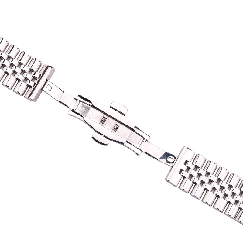 Silver plated stainless steel watch straps, metal watch band accessories, 16 18 19 20 21 22 mm