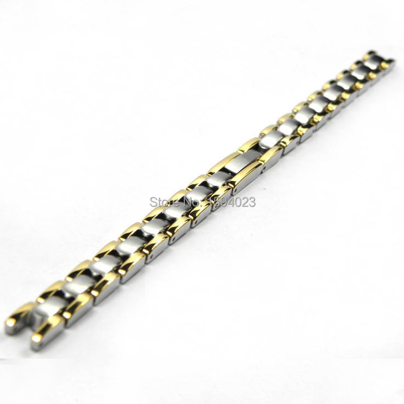 8mm T003209 watches watch parts female strip solid golden between gold and silver stainless steel watch band