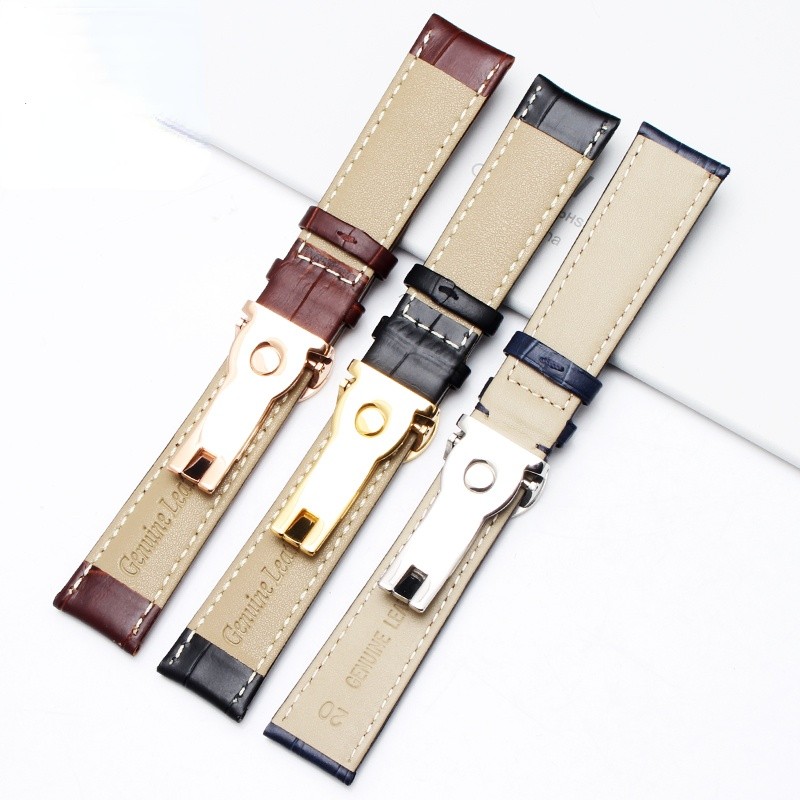 Leather Watch Strap For Patek Philippe Bomb 5167Ax Watch Crocodile Pattern Strap Butterfly Buckle Men And Women 19/20mm 22mm