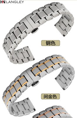 Watch Band Wristwatch Stainless Steel Metal Strap Wristband 14mm 16mm 17mm 18mm 19mm 20mm 21mm 22mm 23mm 24mm 26mm Width Size