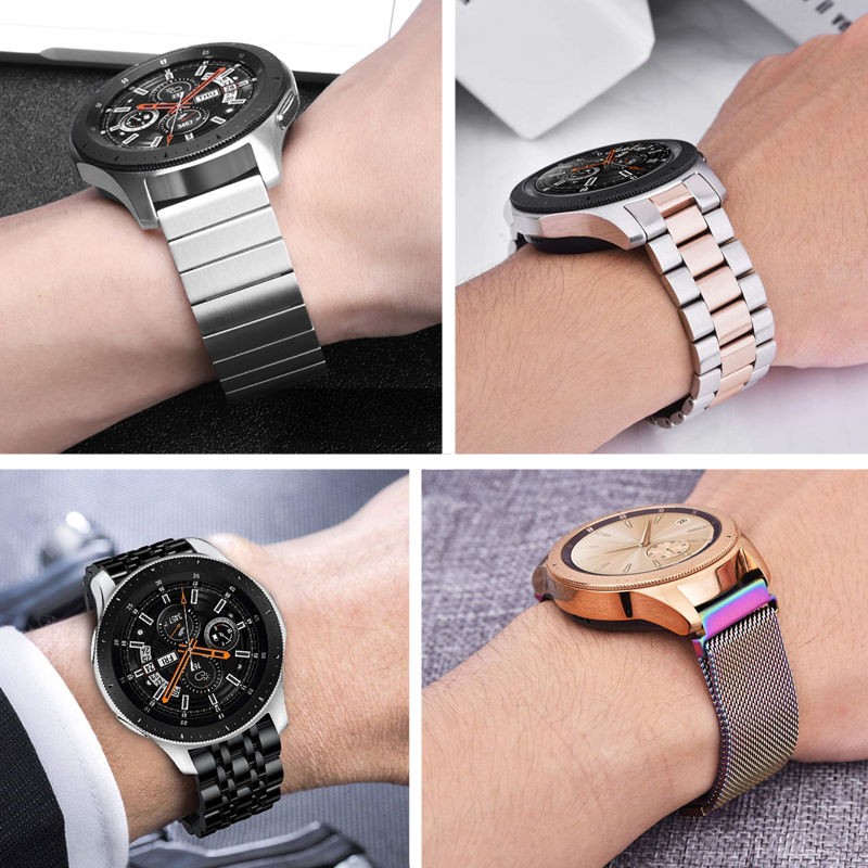 20mm/22mm Stainless Steel Band For Samsung Galaxy Watch 3/46mm/42mm/Active 2/Gear S3 Frontier Bracelet Huawei GT-2-2e-pro Strap