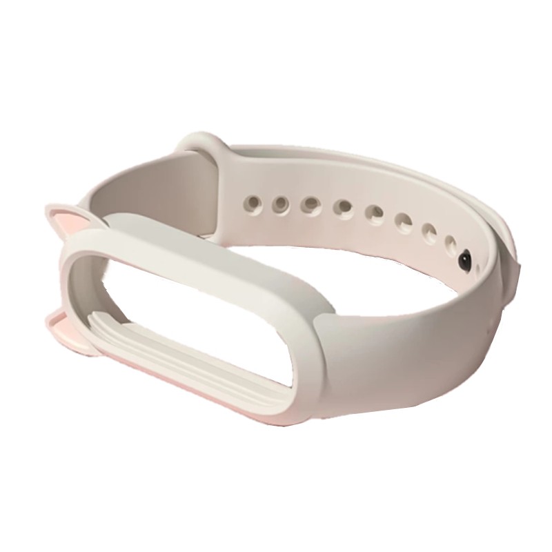 Universal Silicone Strap For Xiaomi Mi Band 3/4/5/6 Wristband Replacement Cute Cat Ear Smart Watch Bandsfor Mi Band 3 4 5 6