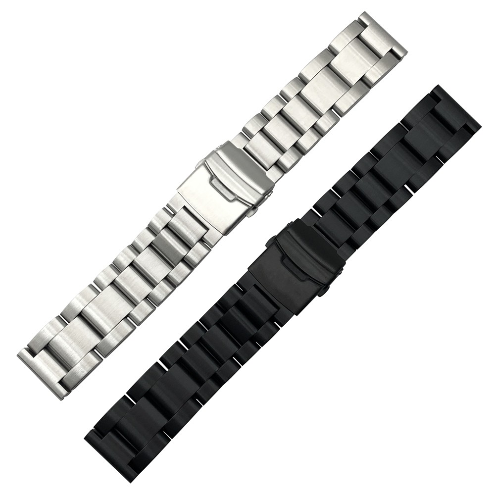 Solid Thickness 5.5mm 316L Stainless Steel Watchbands Silver 22mm 24mm 26mm Metal Watch Band Strap Wrist Watches Bracelet