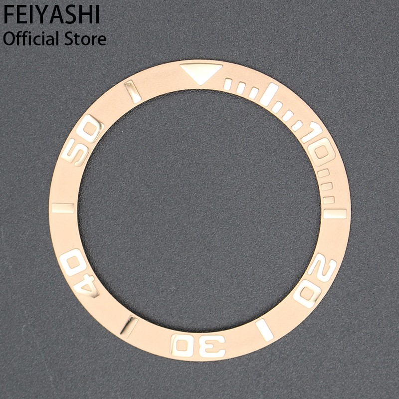 FEIYASHI 38mm Black Ceramic Bezel Insert Men Watches Rings for 40mm Submarine Daytona Yacht-Master Cases Accessories Parts