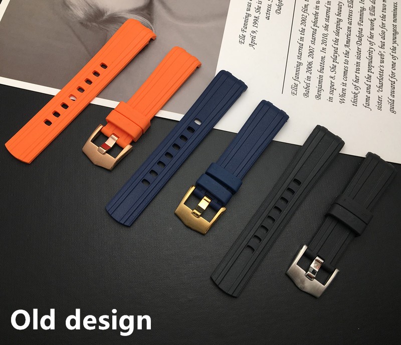 Top Quality 20mm Soft Fluorine Rubber Silicone Watches Strap Buckle Grind Arenaceous Strap Special for Omega Strap for Seamaster 300