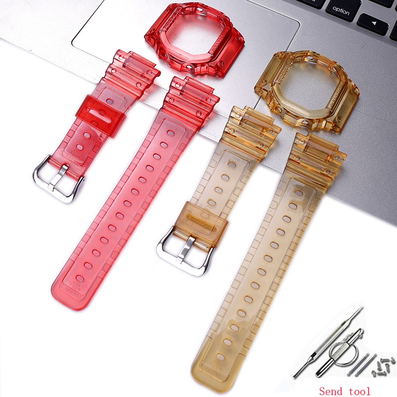 Watch Accessories Men Rubber Color Strap Suitable for Casio G-SHOCK DW5600GW5035 Ladies Resin Waterproof Sport Watchband