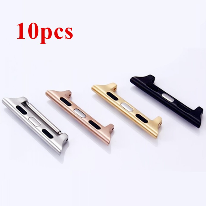 10pcs/lot Stainless Steel Adapter 1:1 For Apple Watch Band Adapter Replacement 38mm 40mm 42mm 44mm Strap Connector Accessories