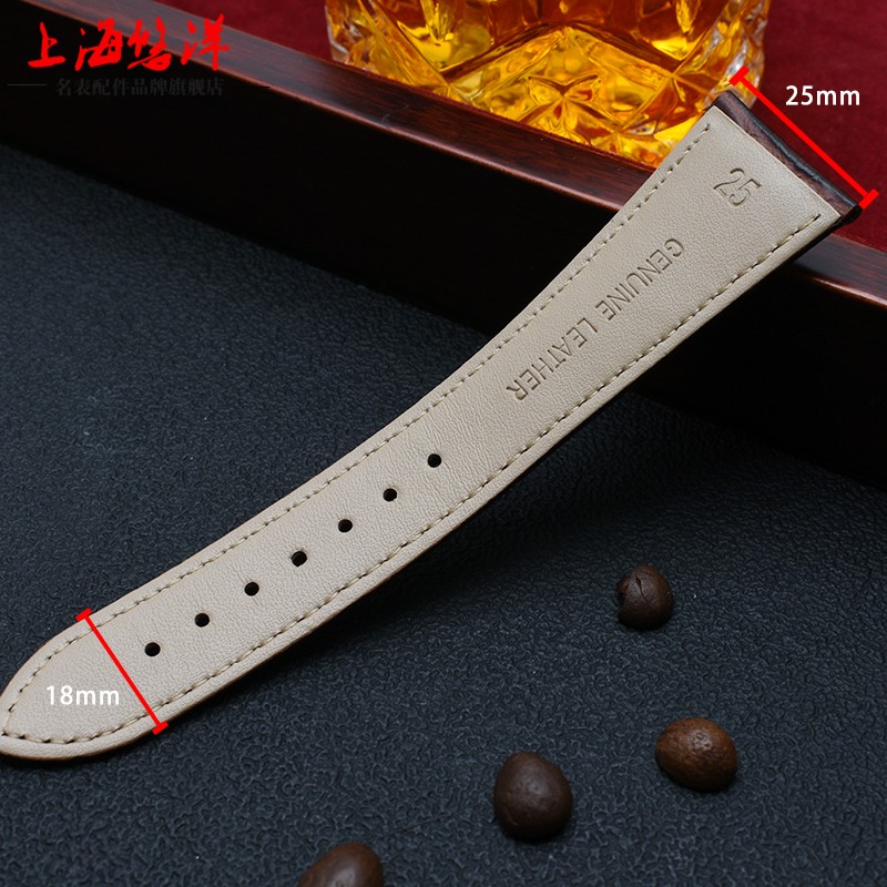 For any brand watchband watch strap 25mm large width black brown mens cowhide genuine leather bracelet waterproof bracelets & tools