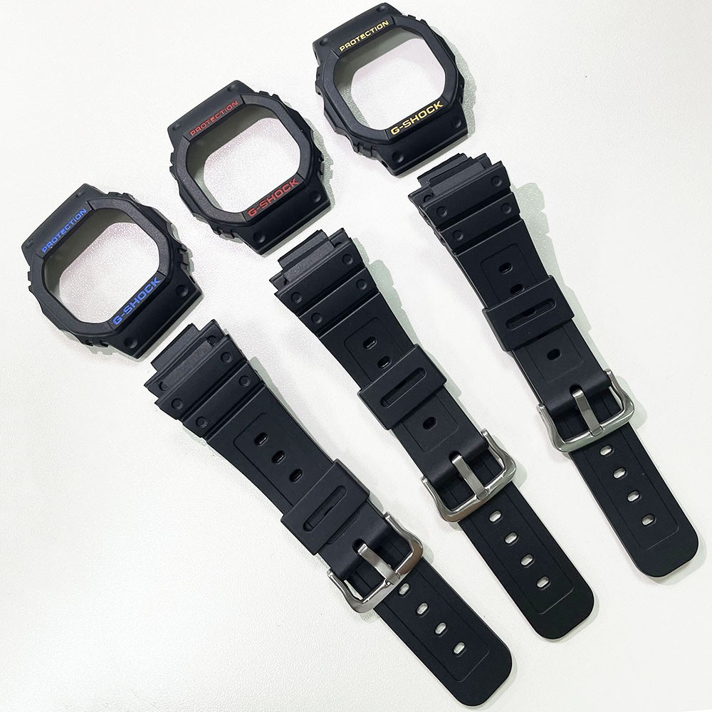 Resin Watches Watches Bezelfor Casio G-SHOCK DW5600 GW-B5600 DW5100 Waterproof Sport Silicone Strap Case With Tool