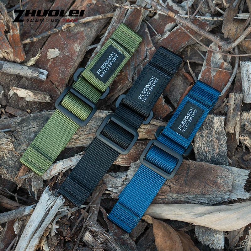 Hot Top Nylon Dark Blue Watch Strap for S-Eco No. 5 007 Series Sport Watchband 20mm 22mm 24mm Band