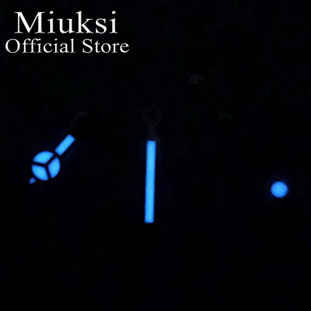 Miuksi Watch Silver Hands Green Blue Luminous Hands Fit NH35 NH36 ETA2824 2836 Miyota8205 8215 821A Mingzhu DG2813 3804 Movement