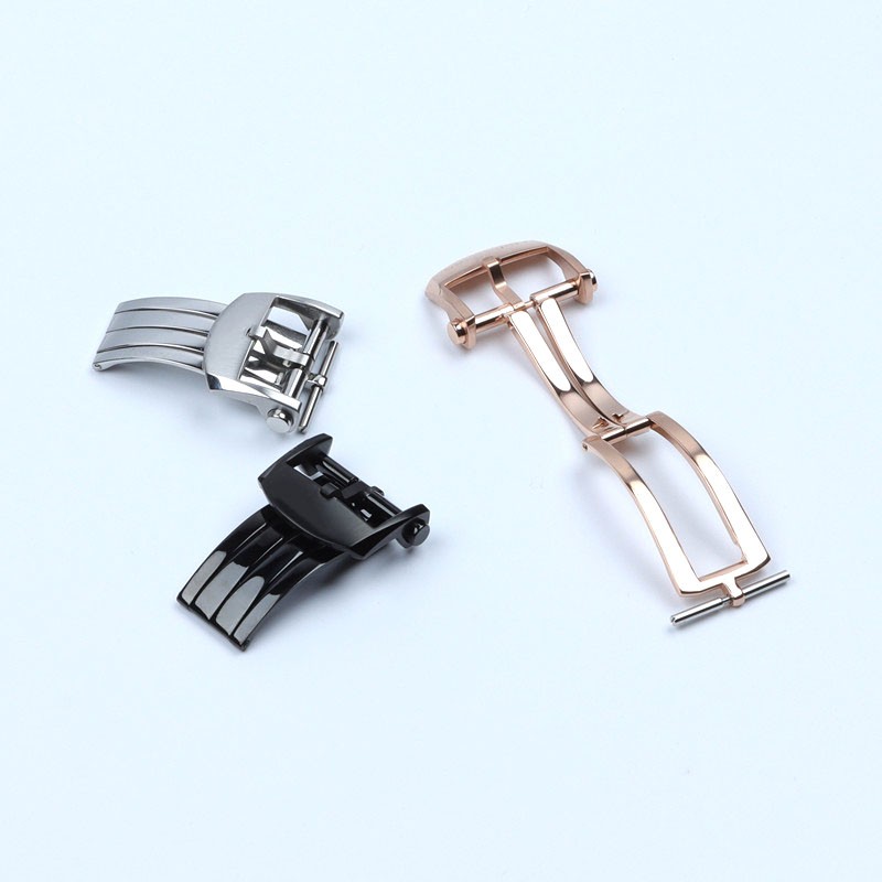 Brand Quality Watchband Folding Buckle For Breitling Clasp 18mm 20mm Silver Black Rose Gold Stainless Steel For Silicone Leather