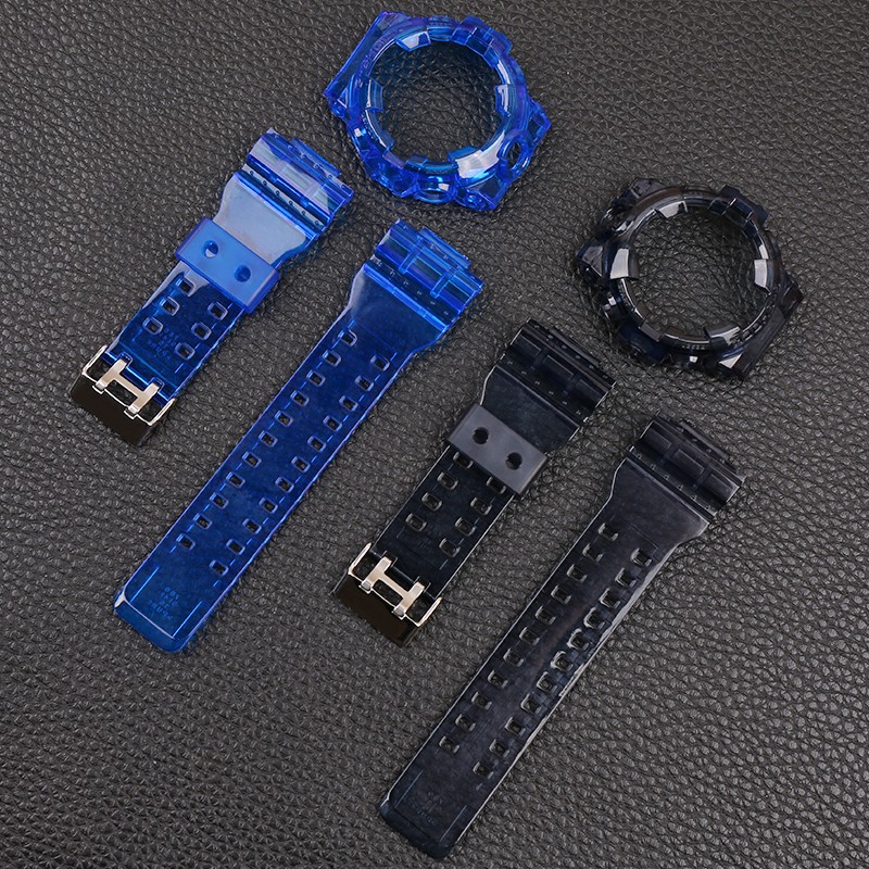 Watch Accessories 16mm Resin Strap for Casio G-SHOCK GA-700-710-735 Watch Transparent Strap Men & ML Sport Watch Case