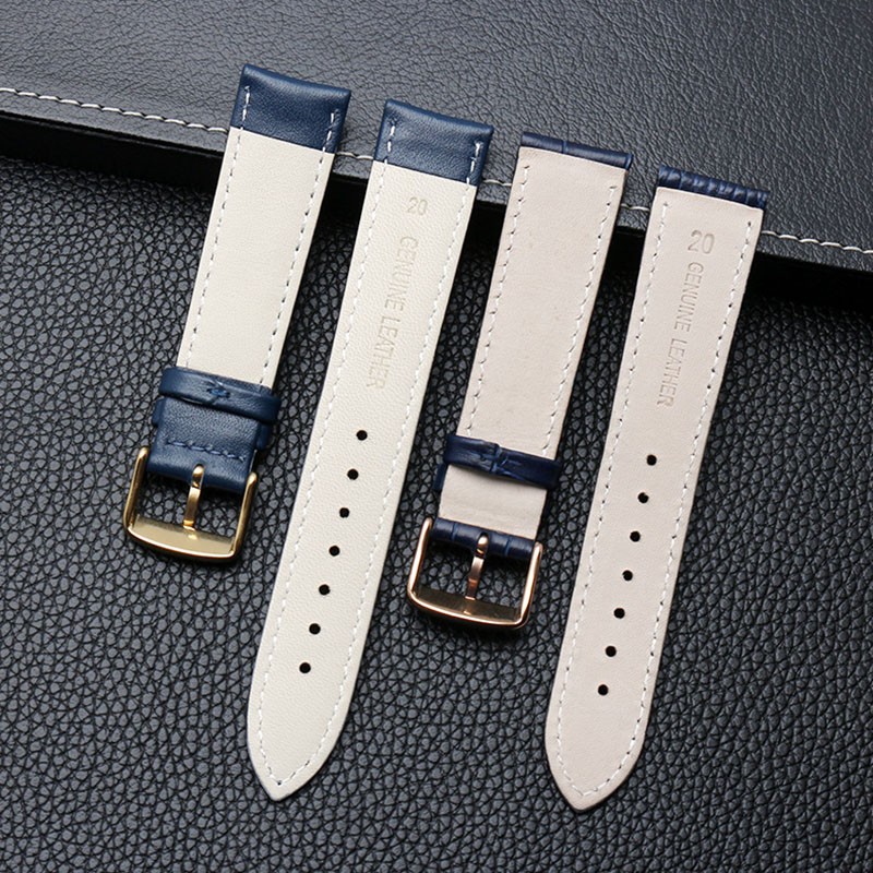 Genuine leather blue watcband for Citizen Rossini watchband 14mm 16mm 18mm 19mm 20mm 21mm 22mm 23mm watch band cowhide strap