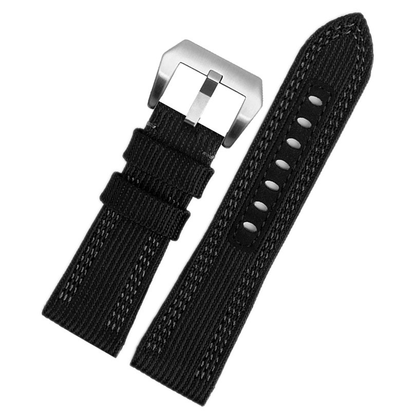 For Panerai Watch Strap Pam00984 00985 PAM111 PAM441 Stealth Nylon Leather Sole Bracelet Accessory 24 26mm Big Size For Men