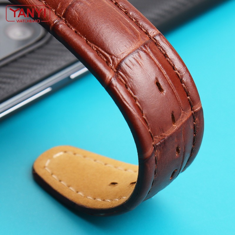 Genuine leather watch strap for swatch watchband 17mm 19mm serrated interface wrist band men women sport leather bracelet