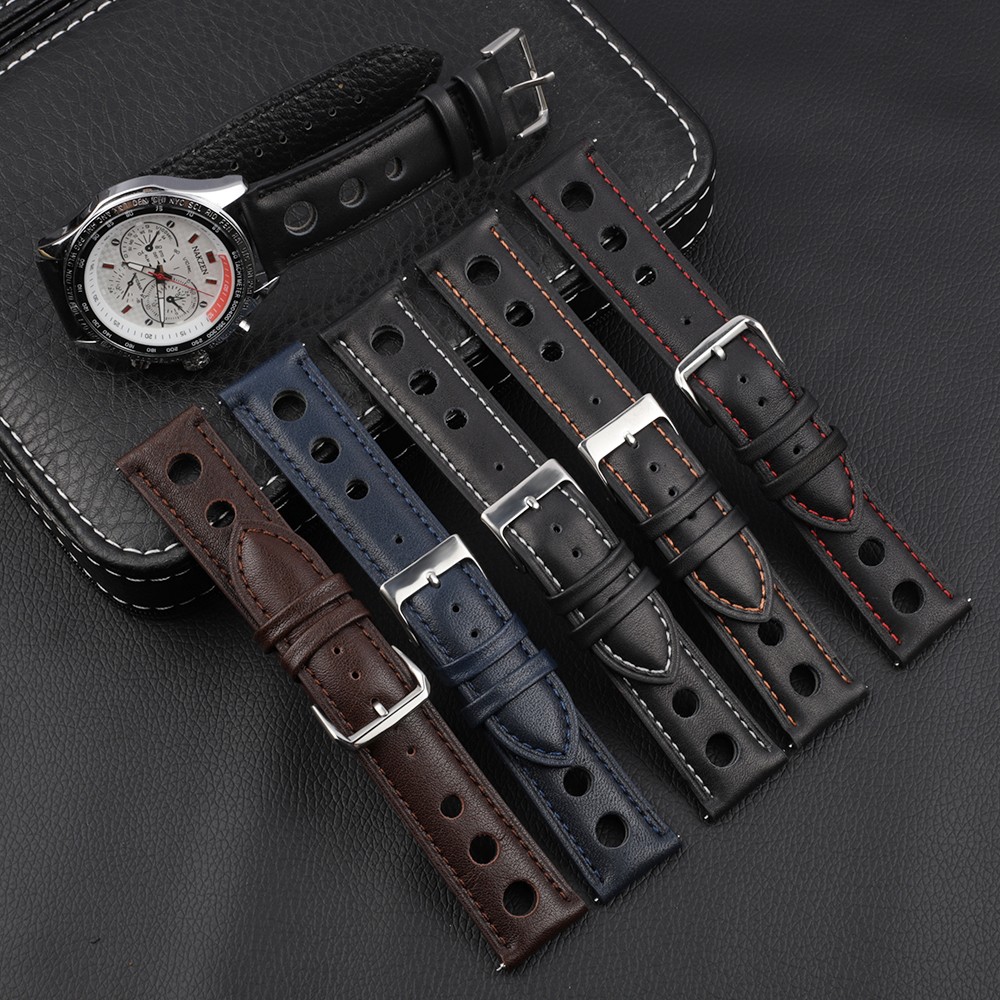 Genuine leather watch straps for men, high quality genuine leather watch accessories, 18mm, 20mm, 22mm, 24mm, black and brown