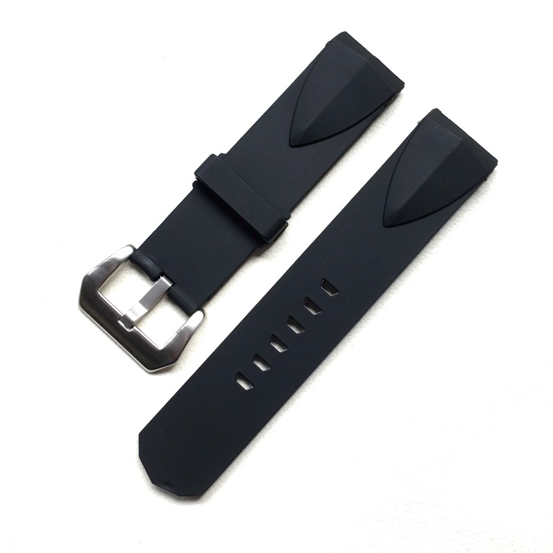 22mm 24mm Black Blue Silicone Rubber Watches For Corum Cup Admiral Wacth Strap Wristband Bracelet Without Buckle