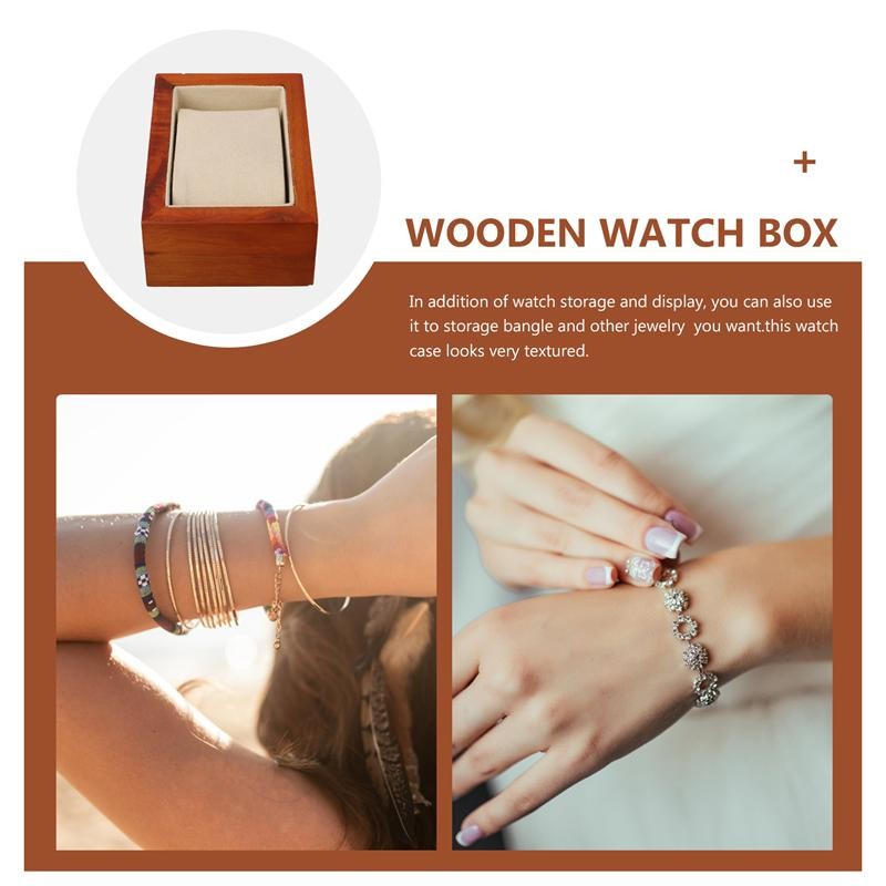 Watch packing box minimalist bracelet jewelry display container wooden organizer