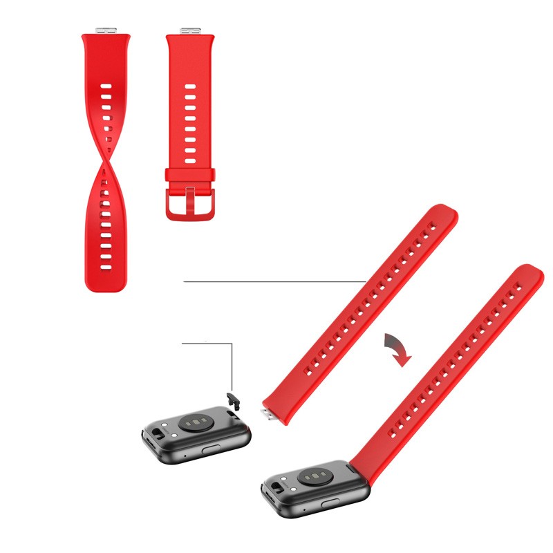 طباعة سيليكون حزام لهواوي ساعة صالح الساعات الذكية لينة الرياضة مقاوم للماء سوار المعصم حزام الساعات سوار الملحقات