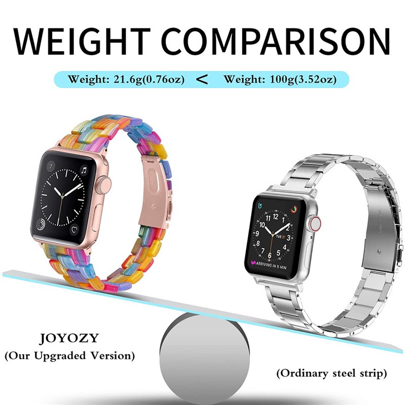 slim resin strap for apple watch band 45mm 41mm 44mm 40mm 42mm 38mm korea woman strap bracelet watchband iwatch serie 7 6 se 5 4