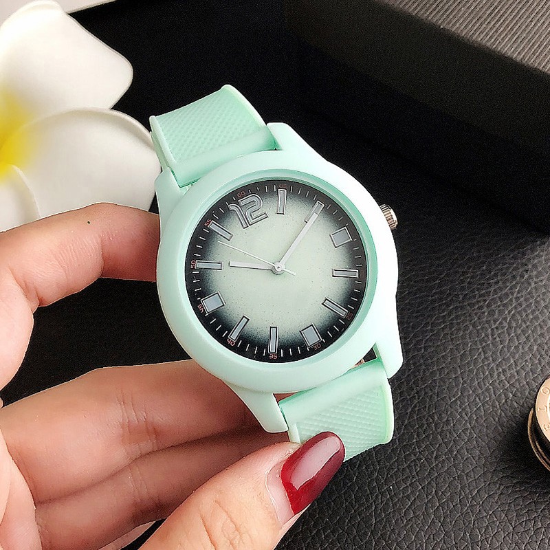 Brand Wrist Watches Fashion Men Women Ladies Girl Couples Crocodile Pattern Quartz Casual Silicone Band Watch LA13