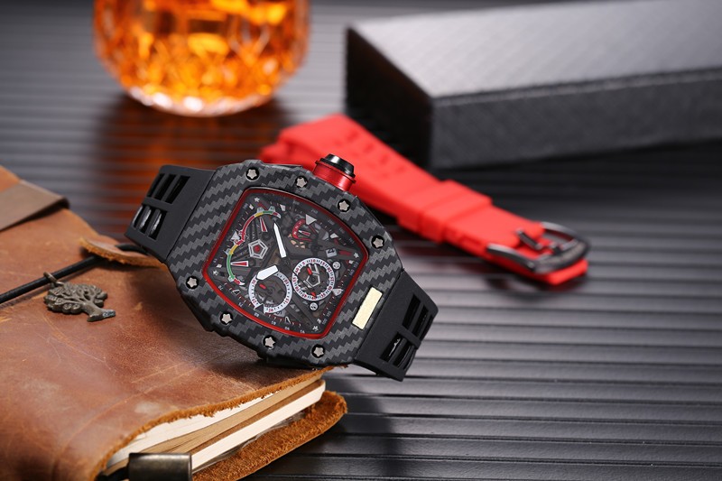 Automatic date watch limited edition men's watch luxury brand full-featured quartz watch silicone strap