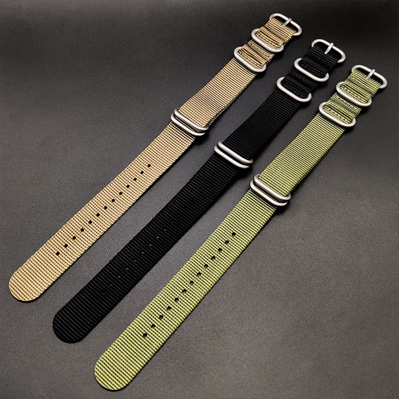 Men Diving Watch Accessories 20mm 22mm Generic Watchband NATO Strap Nylon Rubber Waterproof Strap Steel Strap Sport Strap