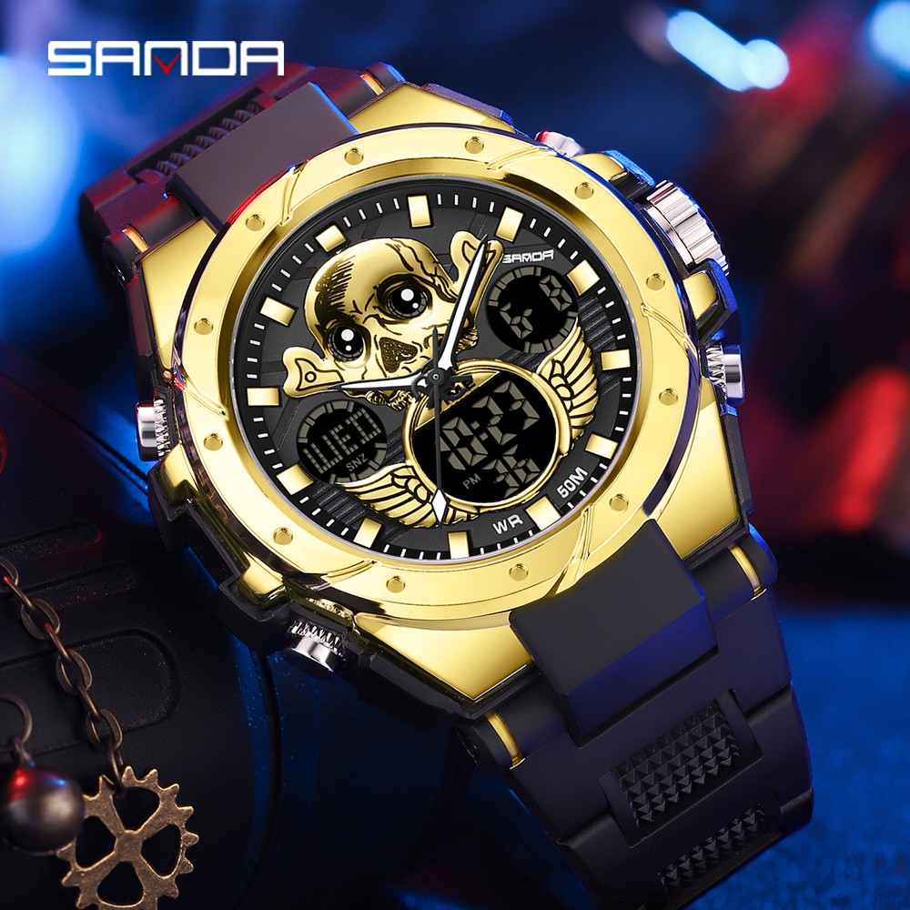 G Style Military Watches Shockproof Men Fashion Skull Watch Electronic Quartz Man Sports Wrist Watch Swimming relogio masculino 2022