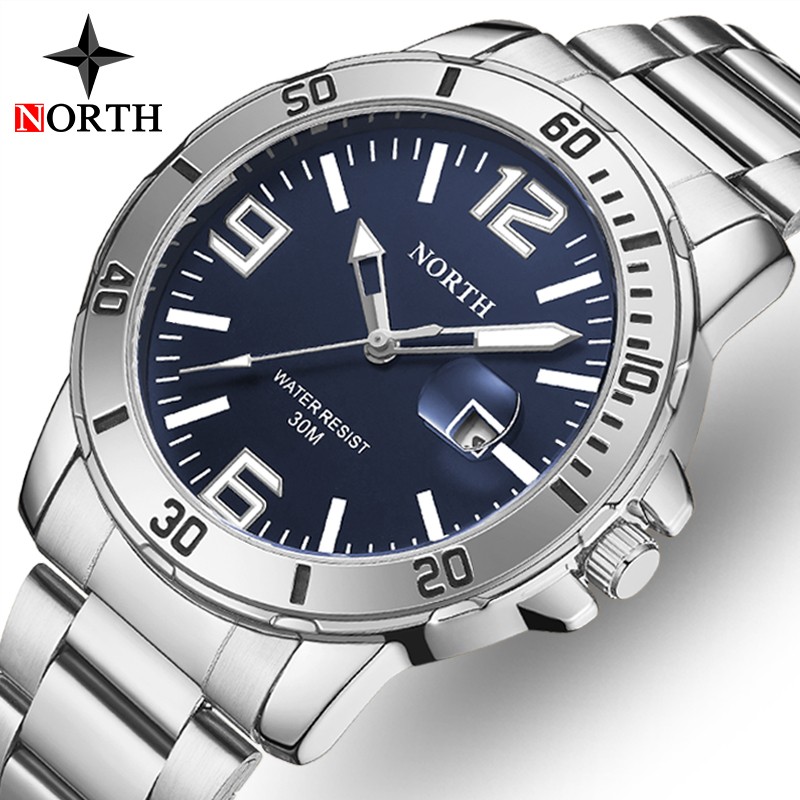 NORTH Top - Men's Watch, Sport, Casual, Water Resistant, Quartz, Male