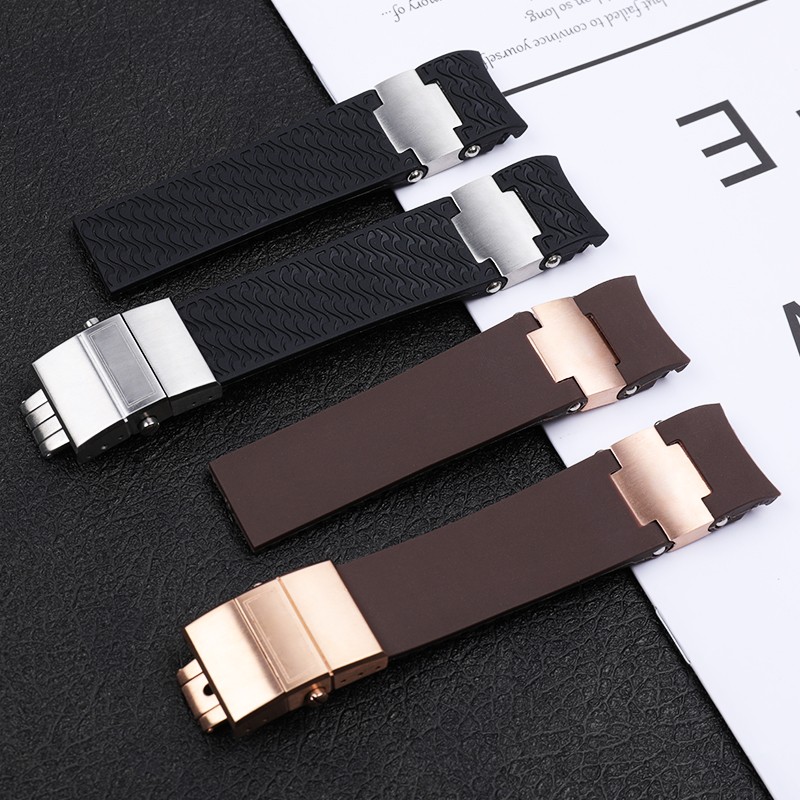 Top quality 22mm for Diver and Marine waterproof silicone rubber watchband watch band strap fit for Ulysse Nardin strap tools