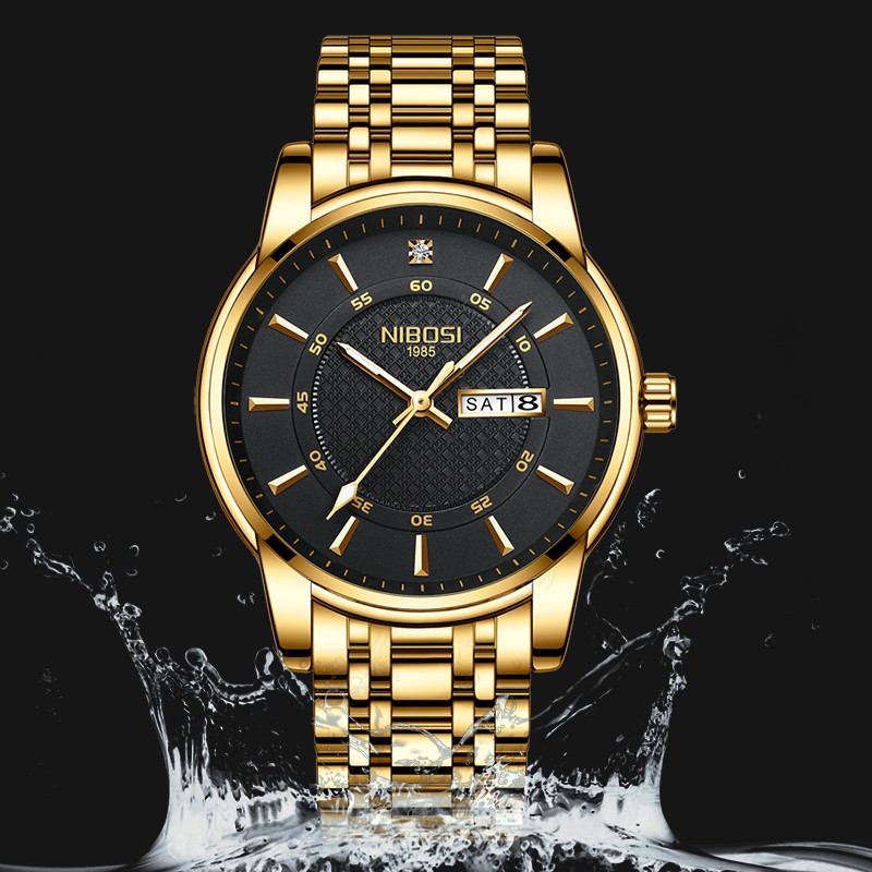 NIBOSI Women Men Luxury Brand Watch Simple Quartz Waterproof Wristwatch Female Fashion Casual Watches Mens Clock Reloj Hombre