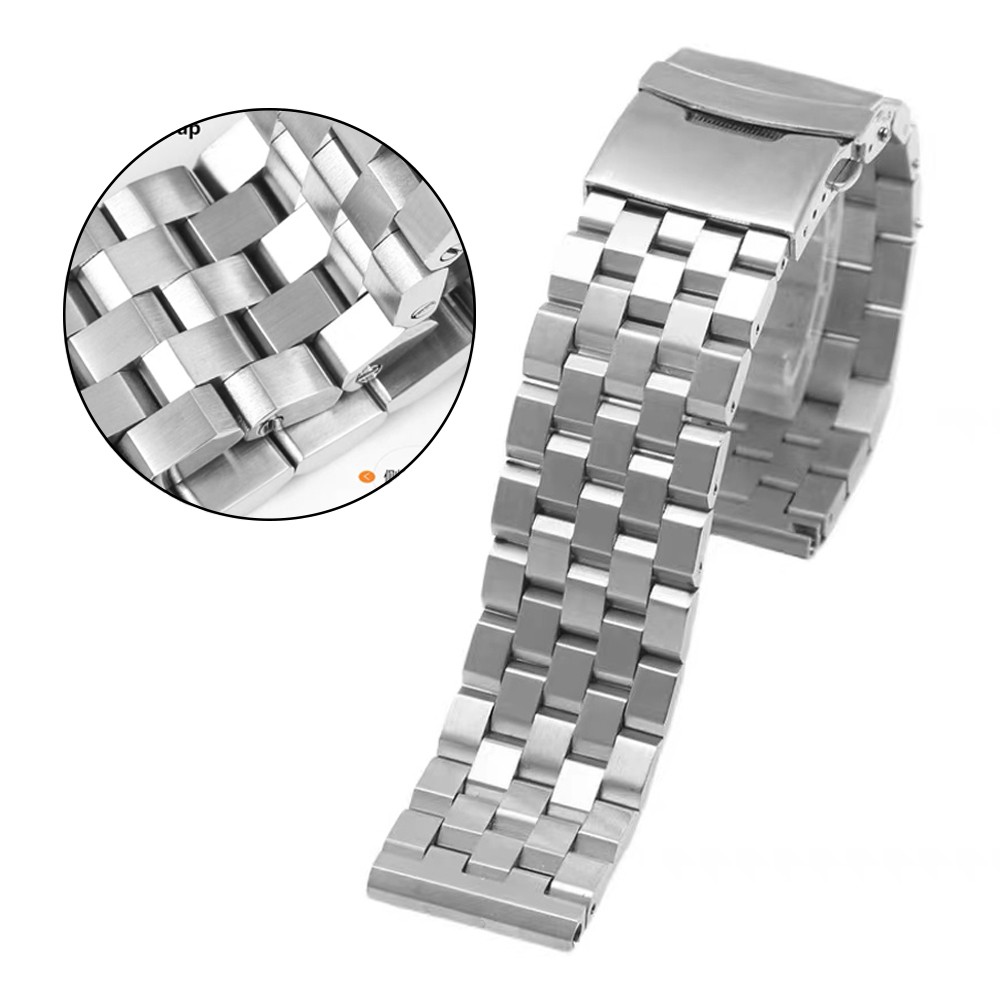 Solid Stainless Steel Watches 18mm 20mm 22mm 24mm For Galaxy Watch Strap For Seiko Huawei gt2 Wrist Metal Business Bracelet