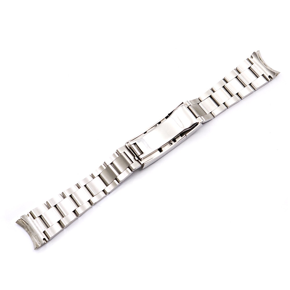 CARLYWET - Polished Steel Watch Band, 20 and 21mm, Replacement Clasp for Watch, Clasp for Rolex, Oyster, Deep Sea