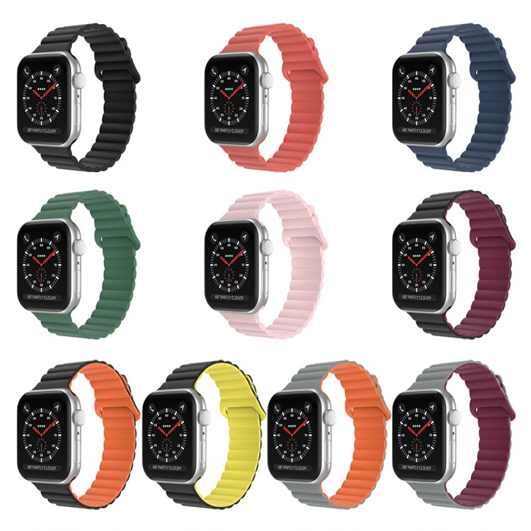 Magnetic strap For Apple watch band 41mm 45mm 44mm 40 42mm 38mm For iWatch SE Series 2 1 5 4 3 6 7 Sport Silicone Bracelet Loop