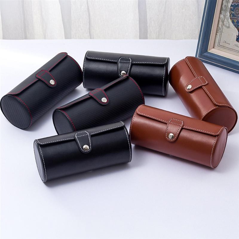 Jewelry Organizer Leather Watch Wristwatch Roll Travel Storage Case for Men and Women