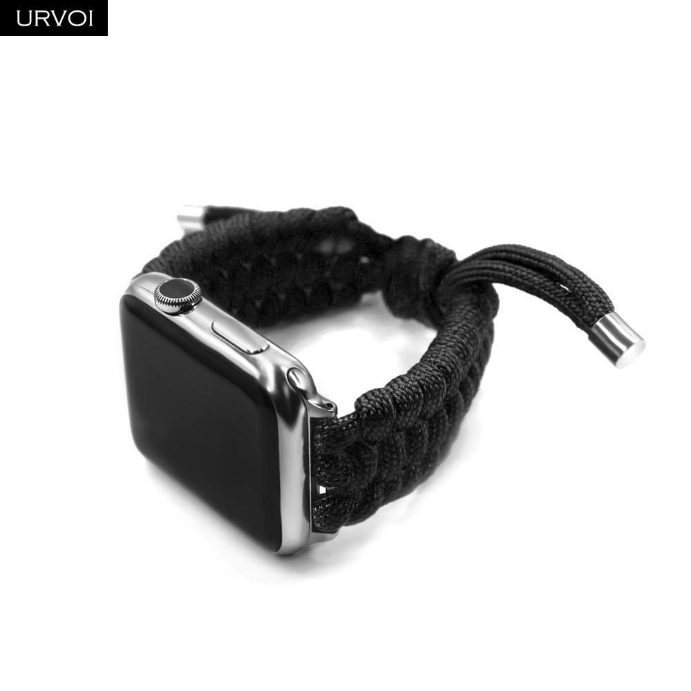 URVOI المظلة الحبل الفرقة ل أبل ساعة سلسلة 7 6 SE 5 4 321 تمتد مشبك حبل حزام ل iWatch outdoor تصميم 40 44 مللي متر