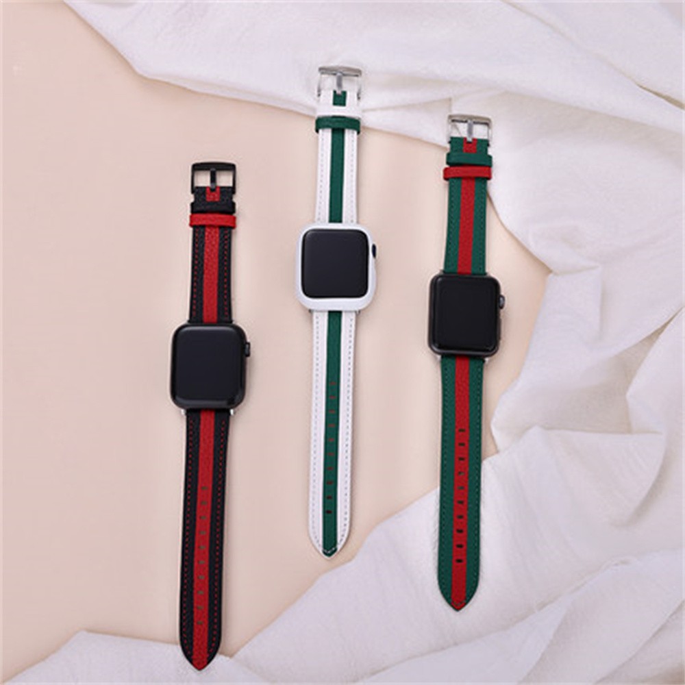 100% Genuine Leather Strap for Apple Watch Band 45mm 41mm 44mm 42mm 38mm 40mm Sport Band for iwatch 7 SE 6 5 4 3 Watchband