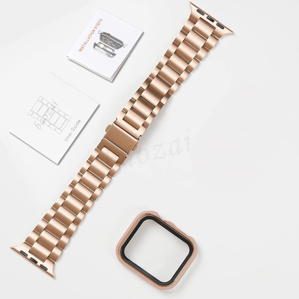 Stainless steel strap for Apple watch case 44mm/42mm 45mm/41mm smart watch bracelet for iWatch Series 7 4 3 5 SE 6 watchbands