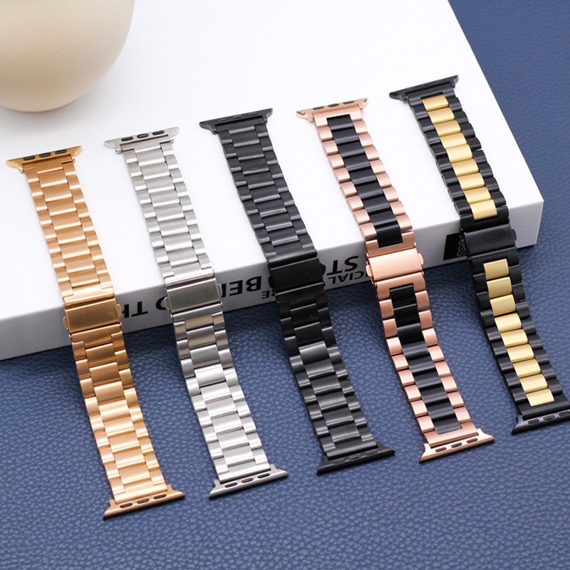 Metal Strap for Apple Watch Band 44mm 42mm 40mm 38mm 41mm 45mm Stainless Steel Bracelet for iWatch Series 7 6 SE 5 3 Accessories