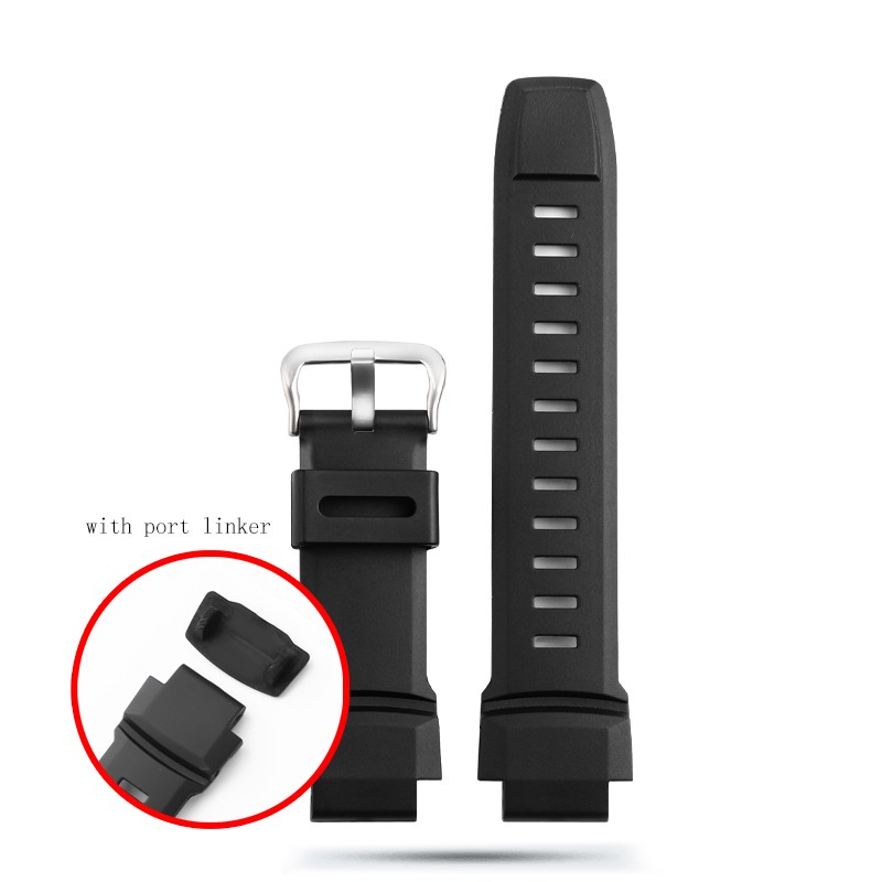 Watches Silicone Rubber Wrist Strap For Casio PROTREK PRG-260/270/550/250 PRW-3500/2500/5100 Replacement Bracelet Black 18mm