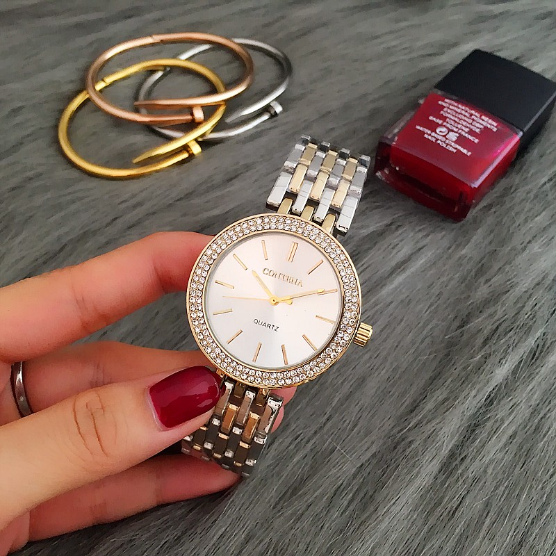 CONTENA Luxury Rhinestone Watch Women Watches Fashion Gold Women's Watches Ladies Clock reloj mujer relogio feminino