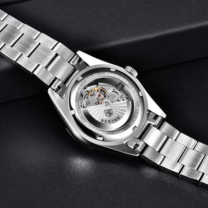 2022 BENYAR New Luxury Men's Mechanical Wristwatches 10Bar Waterproof Automatic Watch Stainless Steel Sport Diving Watch for Men