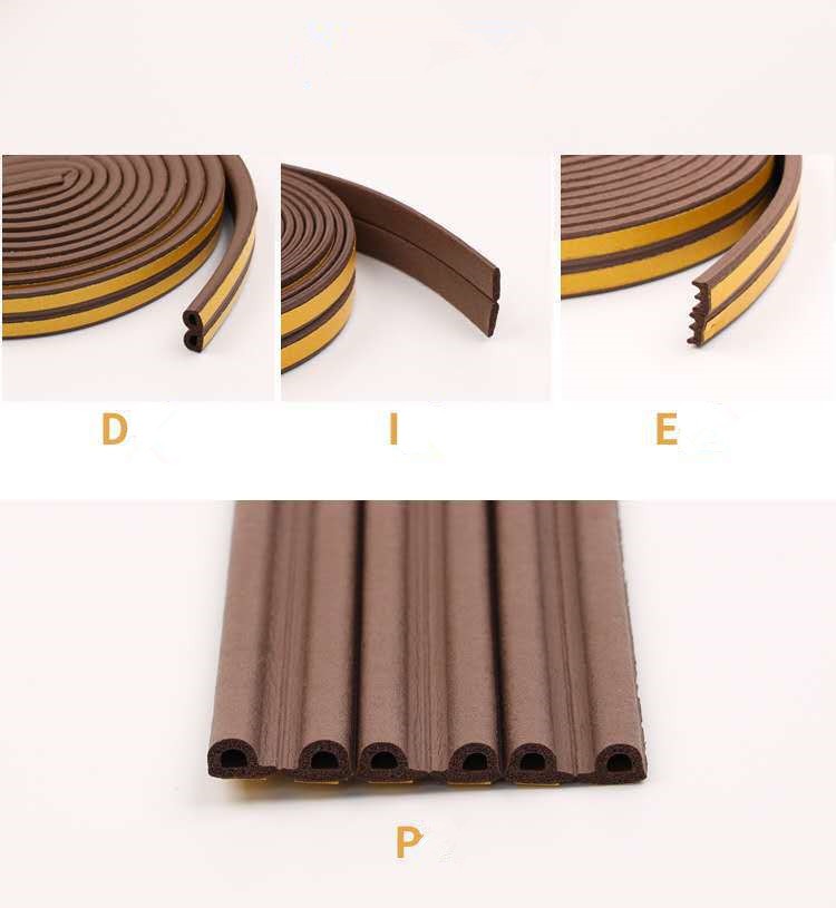 10M DIPE Self-adhesive Door and Window Sealing Tape Glass Window Anti-collision Rubber Tape Foam Sound Insulation Tape